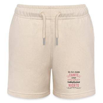 Stolze Tante von Nichte - Kinder Organic Joggingshorts Mini Bolter von Stanley/Stella - Natur - Vorne