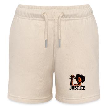 Justice - Short de jogging enfant bio Stanley/Stella - écru doux - Devant