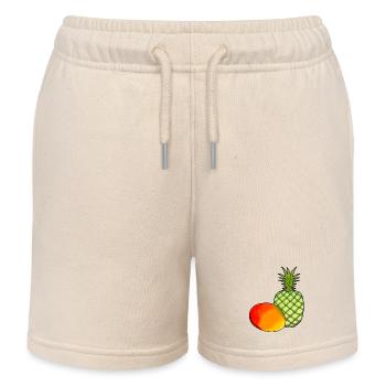 Mango Obst Früchte Ananas Vegetarisch Speise - Kinder Organic Joggingshorts Mini Bolter von Stanley/Stella - Natur - Vorne