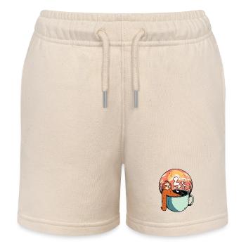 Faultier Entspannung Tee Kaffee Pause Urlaubsreif - Kinder Organic Joggingshorts Mini Bolter von Stanley/Stella - Natur - Vorne