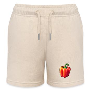 Paprika rot - Kinder Organic Joggingshorts Mini Bolter von Stanley/Stella - Natur - Vorne