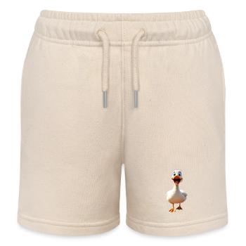 Oie, Oie, Poussin, Oie mignonne, Canard, Petites Oies - Short de jogging enfant bio Stanley/Stella - écru doux - Devant