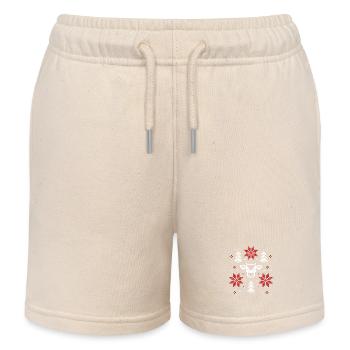 Cerf festif & flocons de neige pull de Noël moche - Short de jogging enfant bio Stanley/Stella - écru doux - Devant