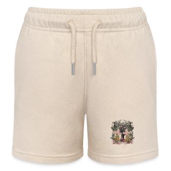 Occult Spiritual Dance Nature Spirits Flora Botany - Kids Organic Sweat Shorts by Stanley/Stella - soft Ecru - Front