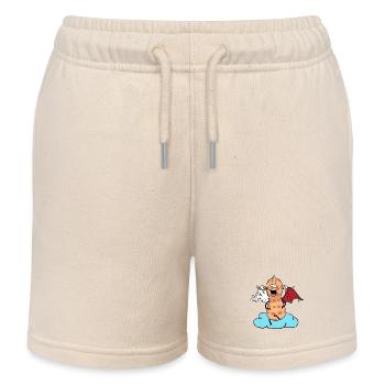 Céleste cacahuète ange petit diable nuage noix - Short de jogging enfant bio Stanley/Stella - écru doux - Devant