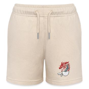 Dragon Dragon Egg Eggs Fantasy Mythical Creature Fable - Kids Organic Sweat Shorts by Stanley/Stella - soft Ecru - Front