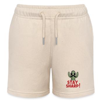 Stilvolle Kaktus-Schnurrbart-Sonnenbrille Bleiben Sie scharf - Kinder Organic Joggingshorts Mini Bolter von Stanley/Stella - Natur - Vorne