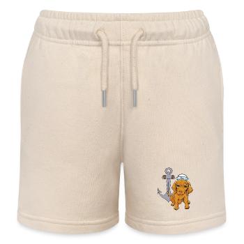 maritim Seehund Seefahrer Matrose Anker Hund - Kinder Organic Joggingshorts Mini Bolter von Stanley/Stella - Natur - Vorne