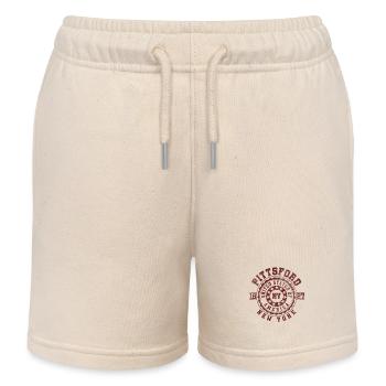 Pittsford NY | New York Travel & Souvenir Gift - Kids Organic Sweat Shorts by Stanley/Stella - soft Ecru - Front