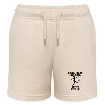 Fußballmannschaft Fußballdesign Fußballspieler - Kinder Organic Joggingshorts Mini Bolter von Stanley/Stella - Natur - Vorne