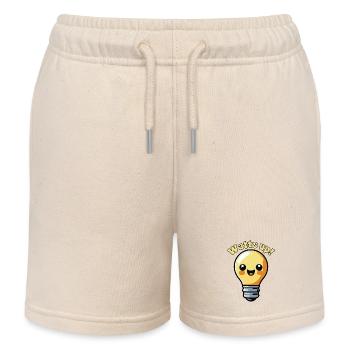 Watts Up Niedliche Elektrizität Glühbirne Cartoon Wortspiel - Kinder Organic Joggingshorts Mini Bolter von Stanley/Stella - Natur - Vorne