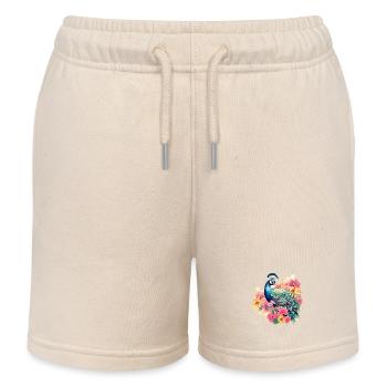 Bunter Pfau für Ornithologe Tierliebhaber - Kinder Organic Joggingshorts Mini Bolter von Stanley/Stella - Natur - Vorne