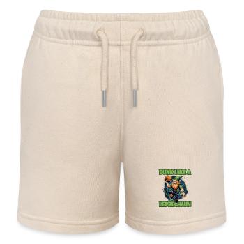 Dunk Like A Leprechaun Basketball - Kinder Organic Joggingshorts Mini Bolter von Stanley/Stella - Natur - Vorne