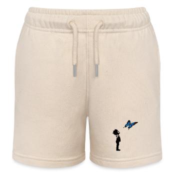 Der Junge und der Schmetterling - Kinder Organic Joggingshorts Mini Bolter von Stanley/Stella - Natur - Vorne