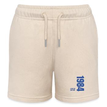 40th Birthday - Kids Organic Sweat Shorts by Stanley/Stella - soft Ecru - Front
