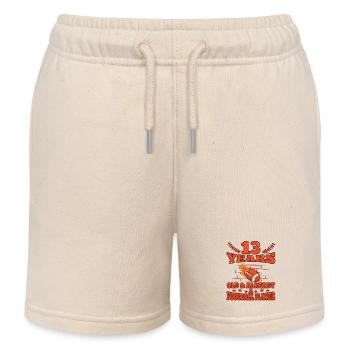 13e anniversaire Garçon football 13 ans Cadeaux - Short de jogging enfant bio Stanley/Stella - écru doux - Devant