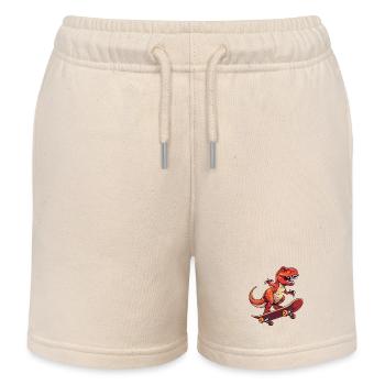 Patineur T Rex - Short de jogging enfant bio Stanley/Stella - écru doux - Devant