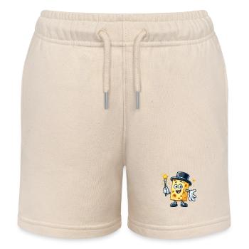 Zauberhafter Käse Charakter Mit Stern - Kinder Organic Joggingshorts Mini Bolter von Stanley/Stella - Natur - Vorne
