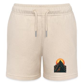 Majestätischer Berggipfel mit aufgehender Sonne - Kinder Organic Joggingshorts Mini Bolter von Stanley/Stella - Natur - Vorne