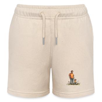 Vater und Sohn - Kinder Organic Joggingshorts Mini Bolter von Stanley/Stella - Natur - Vorne