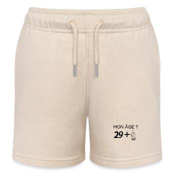 mon âge 30 - Short de jogging enfant bio Stanley/Stella - écru doux - Devant