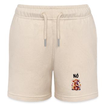 Highland-Kuh Spruch Nö für Jungen und Mädchen - Kinder Organic Joggingshorts Mini Bolter von Stanley/Stella - Natur - Vorne