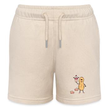 Erdnuss Kuchen Eiskream naschen Erdnüsse Sommer - Kinder Organic Joggingshorts Mini Bolter von Stanley/Stella - Natur - Vorne