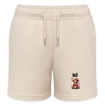 Vache Highlander disant non pour les garçons et les filles - Short de jogging enfant bio Stanley/Stella - écru doux - Devant