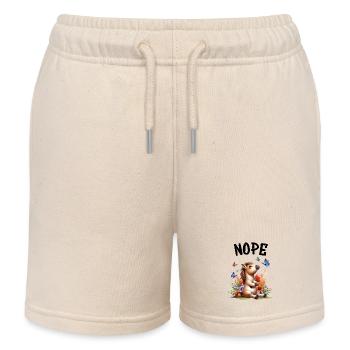 Pferd Lustiger Spruch Nope für Pferdeliebhaber - Kinder Organic Joggingshorts Mini Bolter von Stanley/Stella - Natur - Vorne