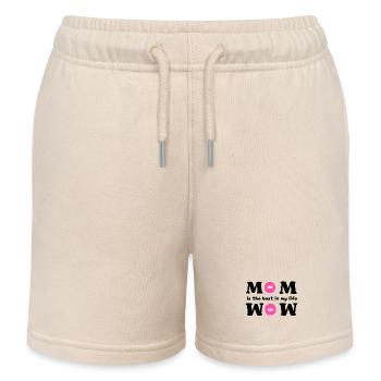 mom is the best in my life - Short de jogging enfant bio Stanley/Stella - écru doux - Devant