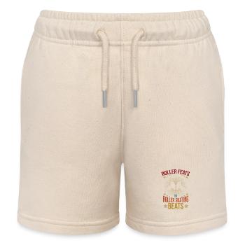 Roller Skater Party Roller Skating Beats Gift Idea - Kids Organic Sweat Shorts by Stanley/Stella - soft Ecru - Front