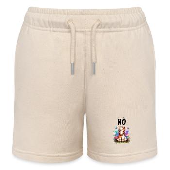 Horse Funny Saying Nope Rider Horse Lover - Kids Organic Sweat Shorts by Stanley/Stella - soft Ecru - Front