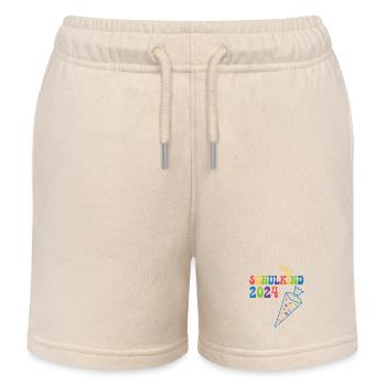 Schulanfang Einschulung Schulkind 2024 - Kinder Organic Joggingshorts Mini Bolter von Stanley/Stella - Natur - Vorne