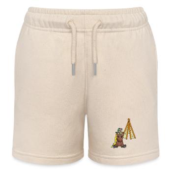 Hippie Tipi Pony Pferd Pferde Hippies Kinder Kind - Kinder Organic Joggingshorts Mini Bolter von Stanley/Stella - Natur - Vorne
