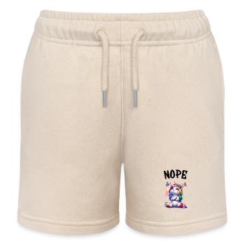 Einhorn Spruch Nope Jungen und Mädchen Fabelwesen - Kinder Organic Joggingshorts Mini Bolter von Stanley/Stella - Natur - Vorne