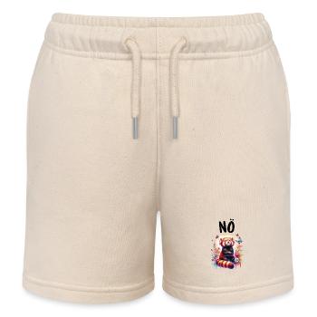 Roter Panda Lustiger Spruch Nö Feuerfuchs - Kinder Organic Joggingshorts Mini Bolter von Stanley/Stella - Natur - Vorne