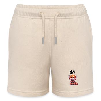 Red Panda Funny Saying Nope Fire Fox - Kids Organic Sweat Shorts by Stanley/Stella - soft Ecru - Front