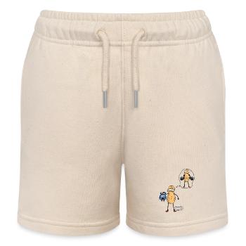 Erdnuss Morgenmuffel Frühaufsteher Bodybuilder - Kinder Organic Joggingshorts Mini Bolter von Stanley/Stella - Natur - Vorne
