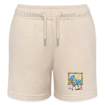 Erdnuss witzig Urlaubsreif Pleite Zuhause Ferien - Kinder Organic Joggingshorts Mini Bolter von Stanley/Stella - Natur - Vorne
