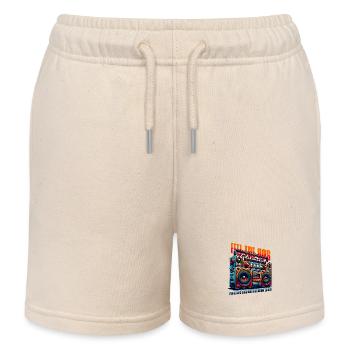 Feel The 80s für 80s Fans - Kinder Organic Joggingshorts Mini Bolter von Stanley/Stella - Natur - Vorne