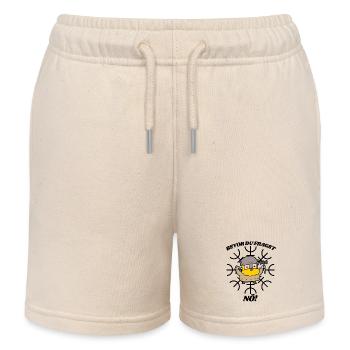 BEVOR DU FRAGST-NÖ! Lustiges Wikinger Design - Kinder Organic Joggingshorts Mini Bolter von Stanley/Stella - Natur - Vorne