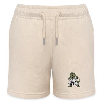 Dinosaurier Karate Kampfsport für Dinosaurier - Kinder Organic Joggingshorts Mini Bolter von Stanley/Stella - Natur - Vorne