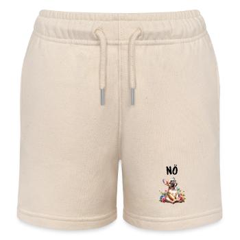 French Bulldog Saying Nope Dog Lover - Kids Organic Sweat Shorts by Stanley/Stella - soft Ecru - Front