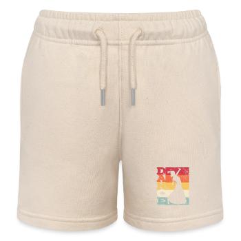 Femme flamenco avec robe flamenco - Short de jogging enfant bio Stanley/Stella - écru doux - Devant