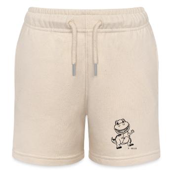 T-Rex - Dino-Fans Children's Motif - Kids Organic Sweat Shorts by Stanley/Stella - soft Ecru - Front