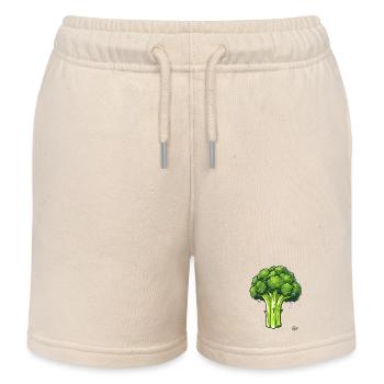 The big, bad broccoli - Kids Organic Sweat Shorts by Stanley/Stella - soft Ecru - Front