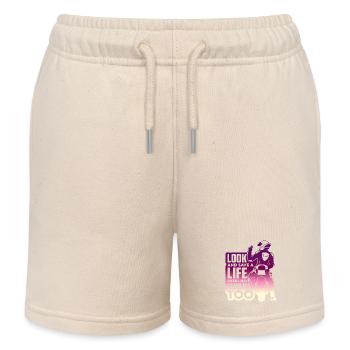 Motorcycel cross mountain vacation summer mount trip - Kids Organic Sweat Shorts by Stanley/Stella - soft Ecru - Front