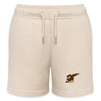 Tupfende Eule Lustiger Raubvogel Nächtlicher Wortspiel Vogel - Kinder Organic Joggingshorts Mini Bolter von Stanley/Stella - Natur - Vorne