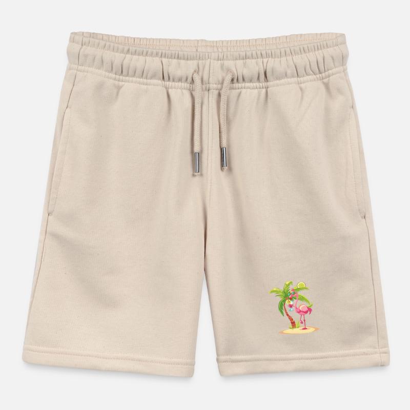 Flamingo Sommer Strand Comic Kinder Organic Joggingshorts Mini Bolter von Stanley/Stella