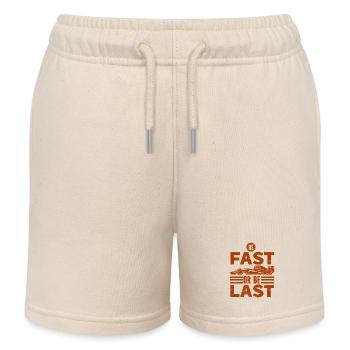 Car Classic Car - Kids Organic Sweat Shorts by Stanley/Stella - soft Ecru - Front